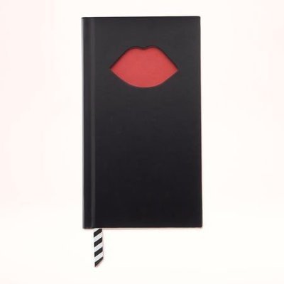 全新☆現貨☆ Lulu Guinness  英國設計師品牌 Slimline Notebook 紅唇筆記本