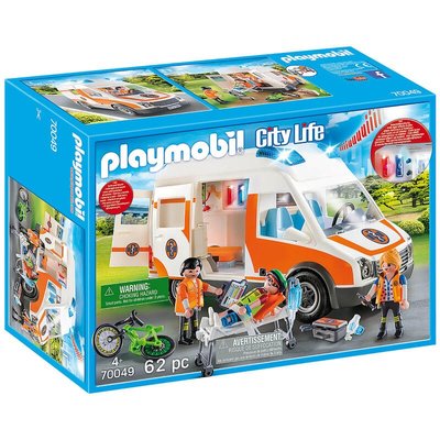 【德國玩具】摩比人 專業救護車(有聲光效果) playmobil( LEGO 最大競爭對手)
