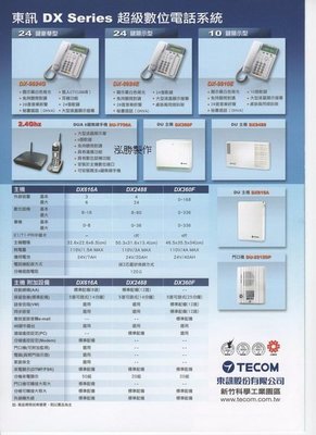 東訊電話總機...4台10鍵新款顯示型話機7710E+DX/SD-616A主機.....專業的服務