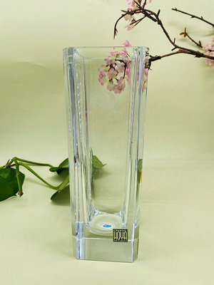 一帆百貨鋪日本名品 豪雅HOYA方形水晶花瓶 水晶擺件