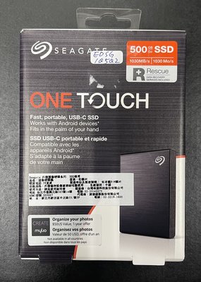 【章魚先生】Seagate One Touch 500GB SSD 外接式固態硬碟(極夜黑)