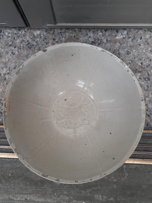 寒武紀文物~宋代~青釉瓷雙魚紋大碗~完整的~l69cm