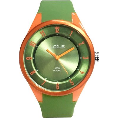 Lotus 亮麗立體指針休閒錶(TP2117M-04)-橄欖綠/39mm