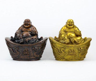 黃銅元寶彌勒佛 佛像擺件 居家擺飾 開業店面風水擺件