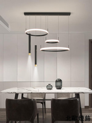 包安裝餐廳燈北歐 圓形餐桌 創意飯廳吧臺新款簡約現代吊燈