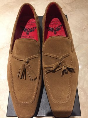 英國Jeffrey West 麂皮樂福鞋 (Loafer)  英國尺寸8號     全新未穿！