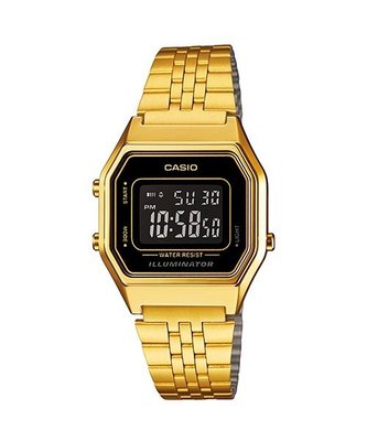 CASIO 卡西歐 熱銷復古小金錶×黑框數位電子錶(LA680WGA-1B)LA670WGA-1電子錶