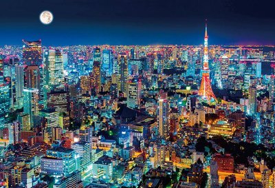 S62-524 迷你2000片日本進口拼圖 風景 日本東京夜景