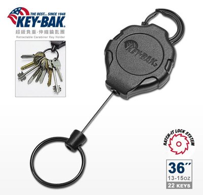 KEY BAK Ratch-It 鎖定系列 36" 超級負重伸縮鑰匙圈(附扣環) 【型號】0KR2-4A11