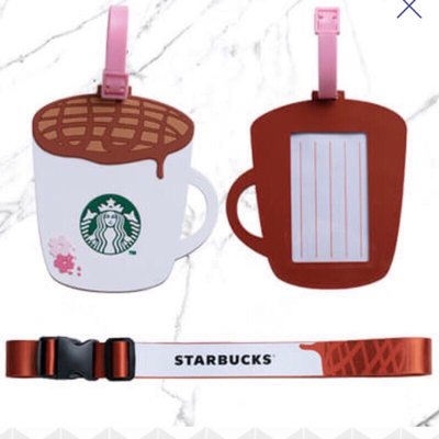 星巴克Starbucks行李箱吊牌加束帶（有櫻花🌸喔！）