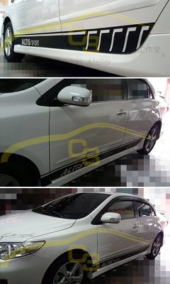 【C3車體彩繪工作室】側裙 車門 車身 貼紙 造型 彩繪 類 AMG sport B版 加字版 賽車 車身膜 車標貼