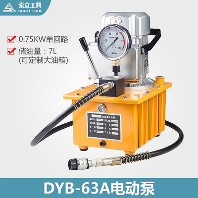 DYB-63A液壓電動泵浦 超高壓電動油泵 電動液壓泵 手動開關電動泵-沃匠家居工具
