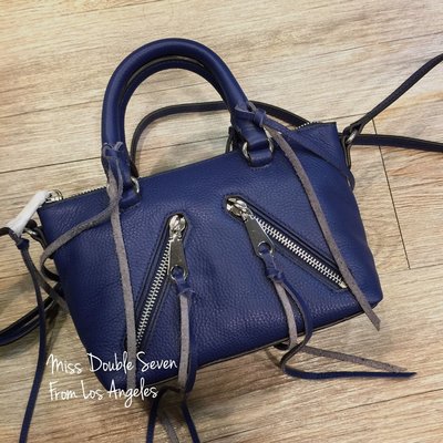 現貨免運 REBECCA MINKOFF Micro Moto-深藍銀鍊 現貨 女包 代購