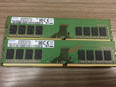 三星DDR4 8G 1RX8 PC4-2400T-UA2-11 M378A1K43CB2-CRC桌機機記憶體