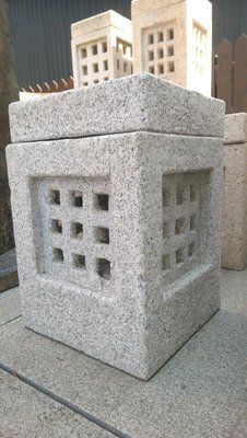 方刑燈 - H30cm (石燈 景觀 庭園 雕刻 造景 景觀 擺設 居家 設計 風水 批發零售)