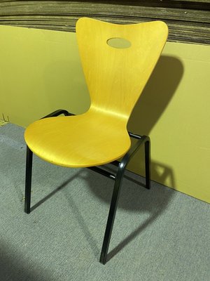 實木單人椅 休閒椅 可堆疊 餐椅 靠背椅 洽談椅 [A015]