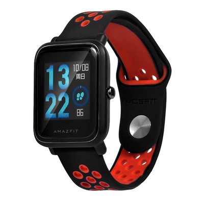 華米amazfit bip S 米動手錶青春版 1S雙色硅膠錶帶 反扣 透氣 米動智能運動手錶腕帶 華米替換錶帶