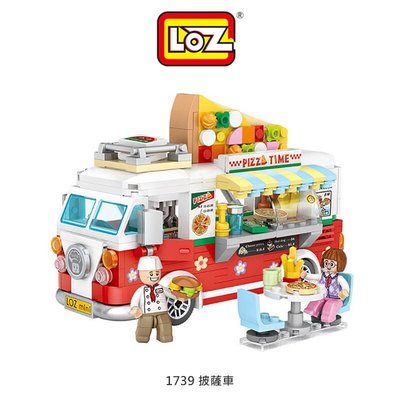 【愛瘋潮】免運 LOZ mini 鑽石積木-1739 披薩車 玩具