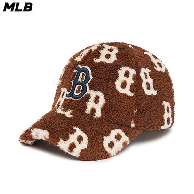 MLB 棒球帽 FLEECE可調式軟頂 MONOGRAM系列 紅襪隊 (3ACPMF126-43BRD)