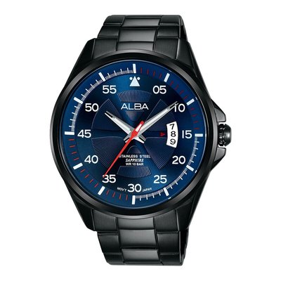 💓好市多代購/可協助售後💓 Alba 不鏽鋼錶帶男錶 #VJ42-X268B 防水深度100米 藍寶石水晶玻璃鏡面