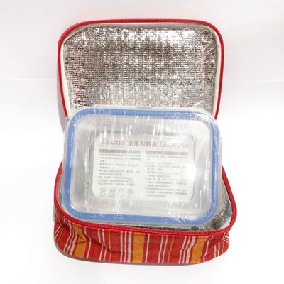 全新 Tiamo 耐熱玻璃長方形保鮮盒 850ml 適用烤箱微波爐 附贈保冷保溫提袋