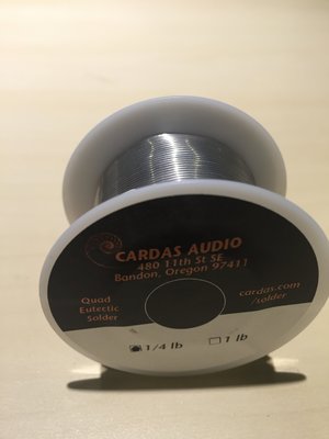 Cardas  美國   solder含銀焊錫 一軸 (零售每米100元)