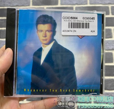 亞美CD特賣店 在途 CD Rick Astley - Whenever You Need Somebody  正版