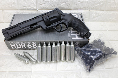台南 武星級 UMAREX T4E HDR68 TR68 防身 左輪 鎮暴槍 CO2槍 + CO2小鋼瓶 + 鎮暴彈 ( 17MM