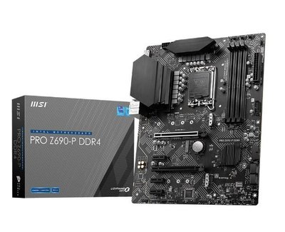 【宅天下】微星 MSI PRO Z690-P DDR4 主機板/貨況價格另詢優惠/選購整組電腦另有優惠