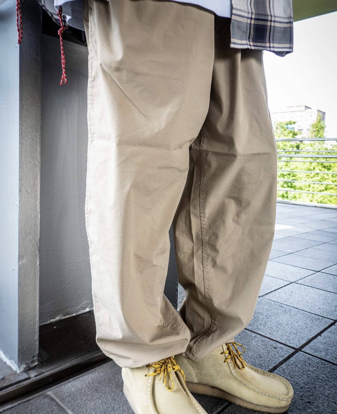 20SS BEAMS JAPAN BIG CHINO PANTS 紅繩休閒褲束口褲縮口褲