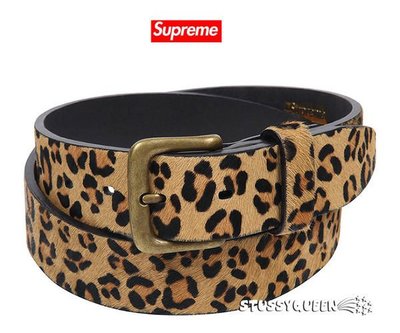 【 超搶手 】全新正品 2012  秋季 最新 Levis 聯名系列 Supreme x Levi's Leopard Belt 豹紋 真皮 皮帶
