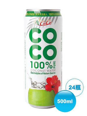 A+COCO椰活100%純椰子水(500ml*24罐)
