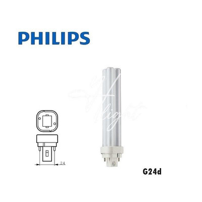 划得來燈飾 飛利浦 PHILIPS PL-C 26W 2P 830 840 865 PLC 2 PINS 省電燈管