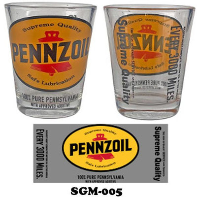 (I LOVE樂多) 日本進口 PENNZOIL 美國機油品牌 圖案 Shot杯 玻璃杯