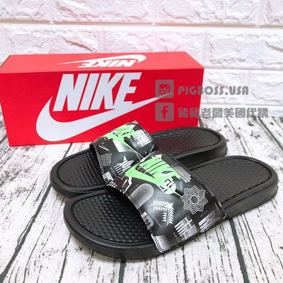 【豬豬老闆】Nike Benassi JDI 黑色 塗鴉 拖鞋 城市限定 首爾 羅馬 東京 男款 631261-042