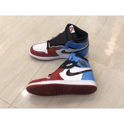 【正品】Nike Air Jordan 1 Fearless漆皮 紅藍 警燈 CK5666-100潮鞋