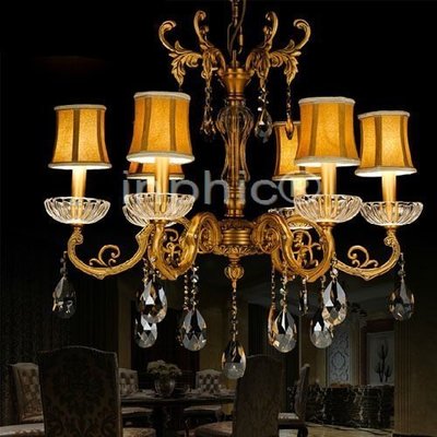 INPHIC-歐式銅燈 全銅吊燈 客廳臥室書房餐廳施華洛世奇水晶吊燈