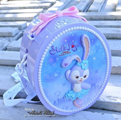Ariel's Wish-日本東京迪士尼達菲duffy史黛拉兔兔子Stella蝴蝶結緞帶爆米花桶收納桶珠寶盒收納盒-現貨