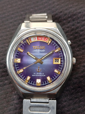 TELUX  鐵力士   天窗型  紫色自動錶