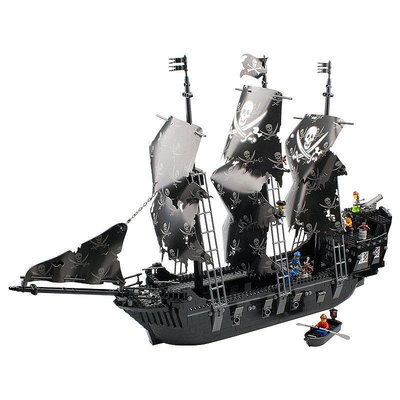 全館免運 兼容樂高拼裝小玩具加勒比海盜船黑珍珠號安妮女王男孩子模型積木 可開發票