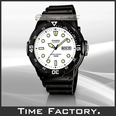 時間工廠 無息分期 全新 CASIO DIVER LOOK 潛水風膠帶腕錶 MRW-200H-7E