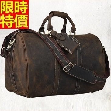 旅行袋 手提包-歐美時尚手工真皮大包商務大容量男肩背包行李袋66b20[獨家進口][米蘭精品]
