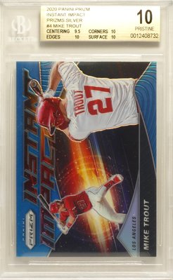 BGS10 2020 Panini Silver Prizm Instant Impact Mike Trout
