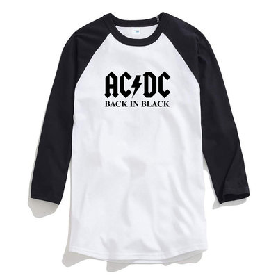ACDC Back in Black 七分袖T恤 2色 搖滾樂團 Rock