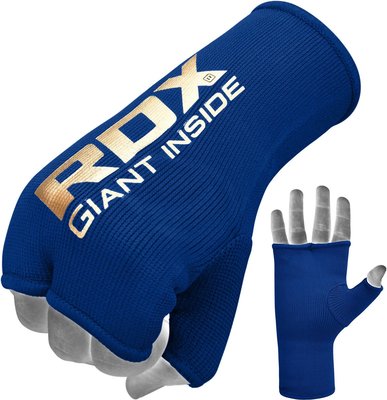 【千里之行】英國RDX半指拳擊手套內襯套可取代手綁帶-藍-另有重訓手套腰帶