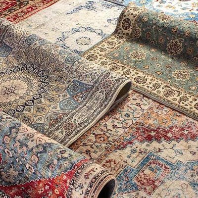 【新品加厚仿羊絨復古風波斯風地毯】北歐民族風摩洛哥地毯客廳沙發茶幾墊地毯臥室床邊毯子大面積滿鋪 可定製多種材質 北歐 現