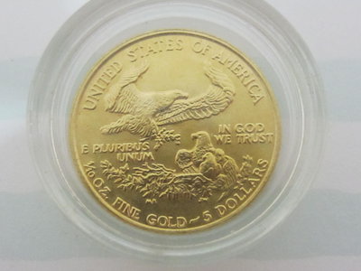 1987年美國自由女神聖高登斯鷹洋金幣1/10盎司