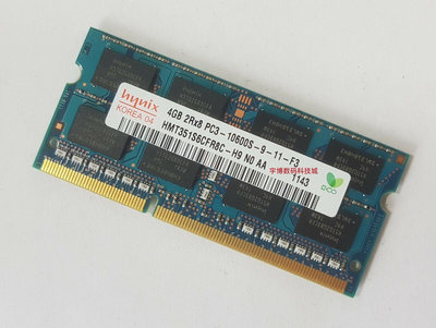 hynix海力士2G 4G PC3-10600S筆電電腦記憶體條DDR3 1333原廠三代