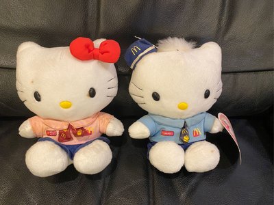 三麗鷗 hello kitty 麥當勞2000年限定款 絨毛玩具 -店員/旗袍篇。單身：190元/配對：350元