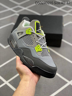 Air Jordan 4 Retro SE 95 Neon 喬4 4 灰綠 喬丹4代男女高幫復